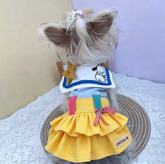 Yellow Star Pet Dress