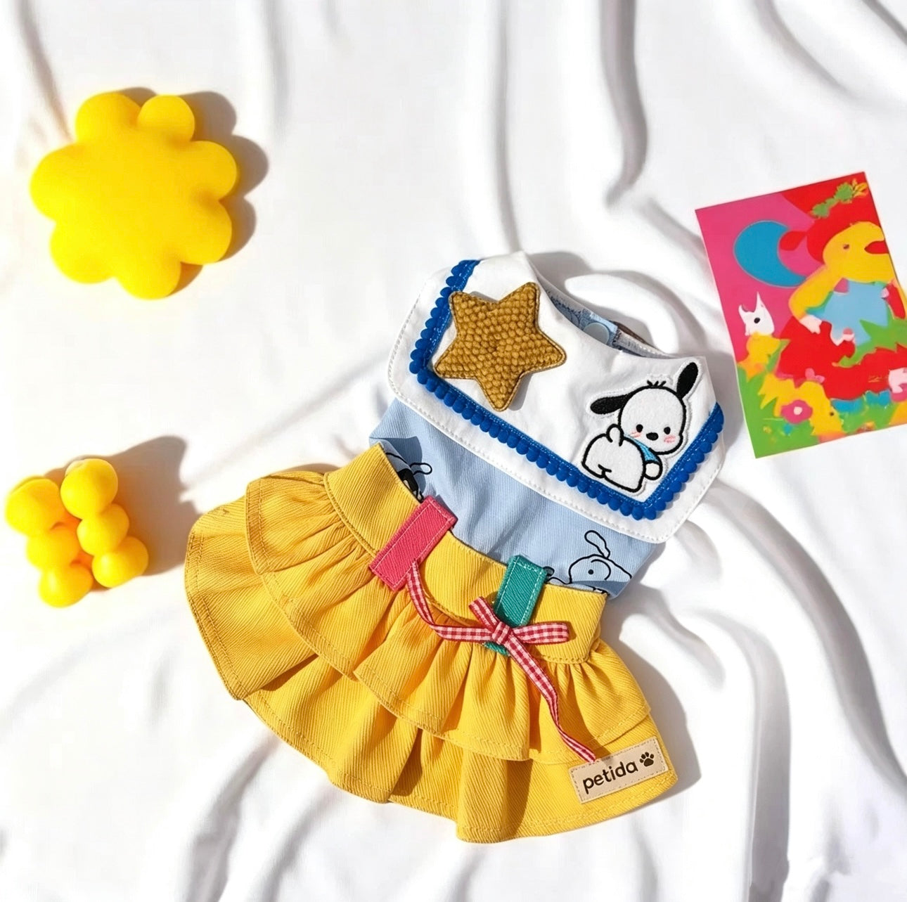 Yellow Star Pet Dress