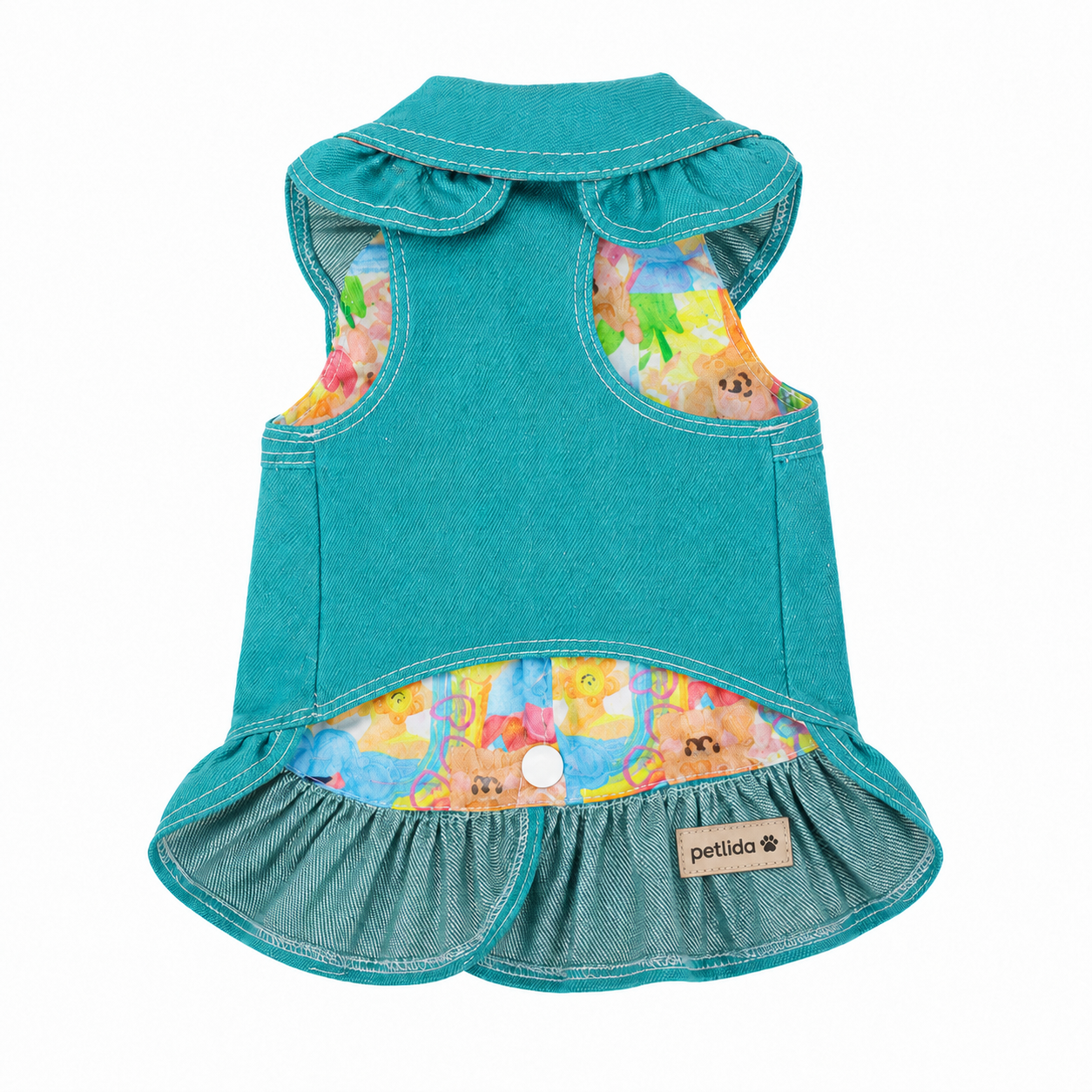 Teal Ruffle Pet Dress