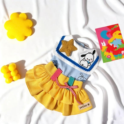 Yellow Star Pet Dress