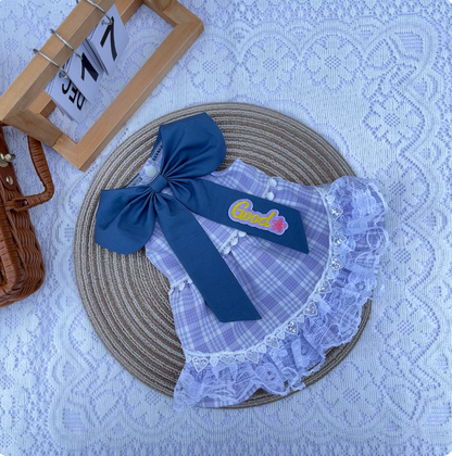 Purple Plaid Pet Dress