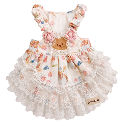 Floral Bunny Lace Pet Dress