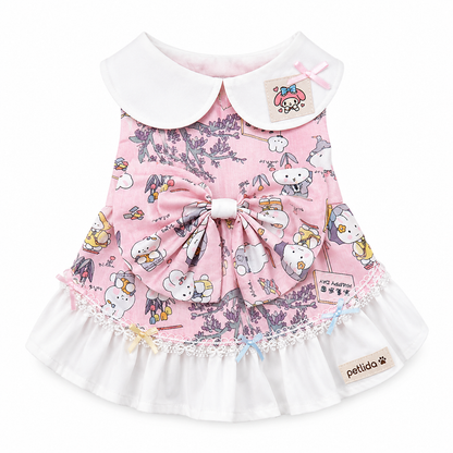 Pink Cartoon Pet Dress