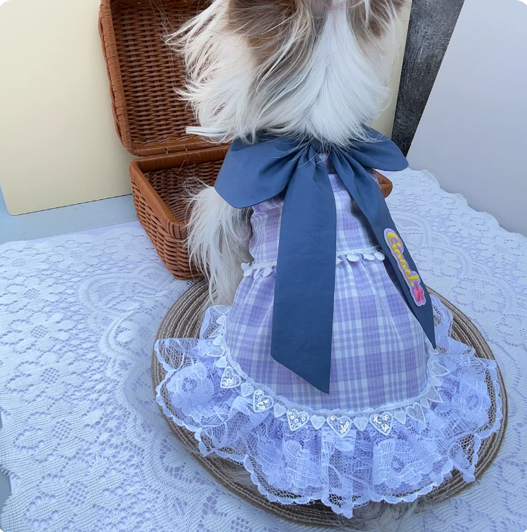 Purple Plaid Pet Dress