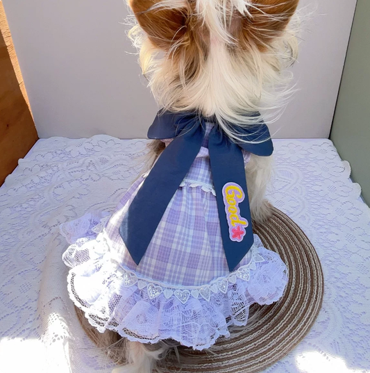 Purple Plaid Pet Dress