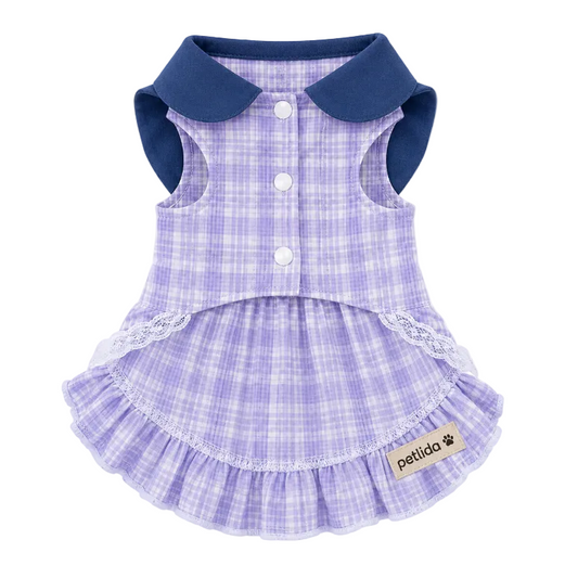 Purple Plaid Pet Dress