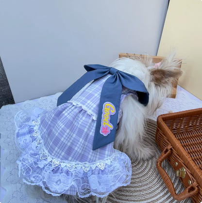 Purple Plaid Pet Dress